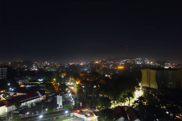 Night view of the city of Kampala, Uganda